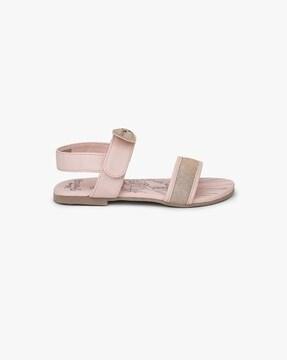 embellished sandals with velcro fastening