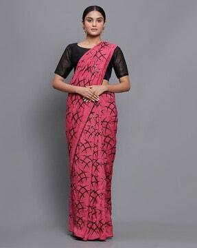 embellished saree with lace border