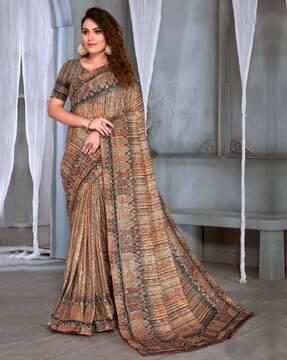 embellished saree with sequins detail