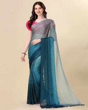 embellished saree with tassels