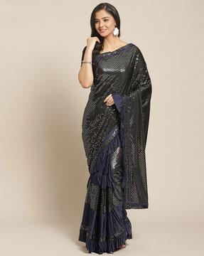 embellished saree