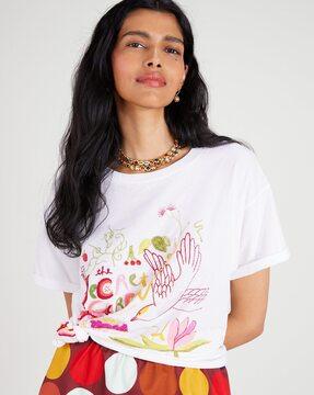 embellished secret garden t-shirt