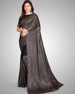 embellished sequined saree