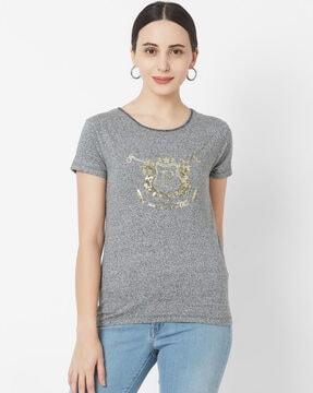 embellished short sleeve t-shirt