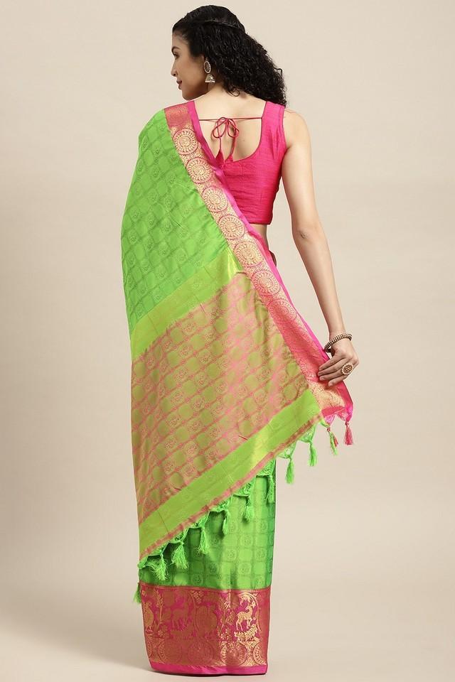 embellished silk festive wear womens saree