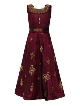 embellished silk maxi dress