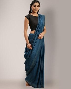 embellished silk saree