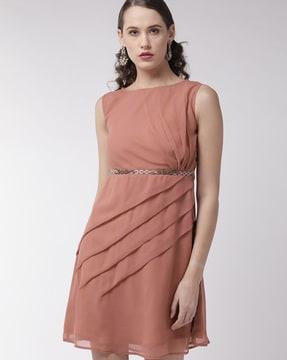 embellished sleeveless sheath dress