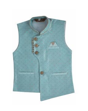 embellished sleeveless waistcoat