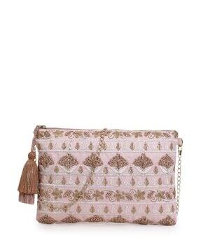 embellished sling bag with detachable strap