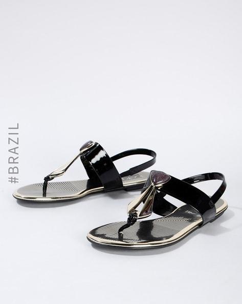 embellished slingback flat sandals