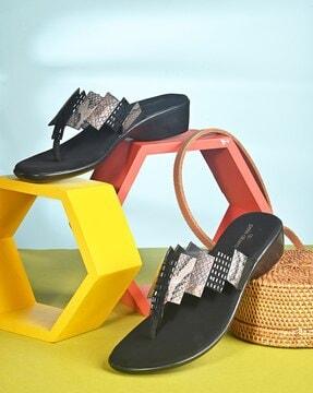 embellished slip-on flat sandals