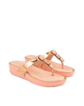 embellished slip-on heeled sandals