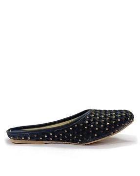 embellished slip-on mules