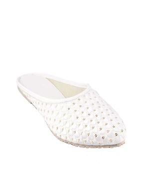 embellished slip-on mules