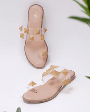 embellished slip-on sandals