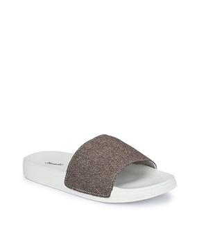 embellished slip-on slides