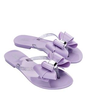 embellished slip-on thong-strap flip-flops