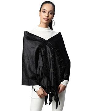 embellished stole with fringes