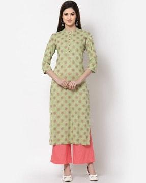 embellished straight kurta