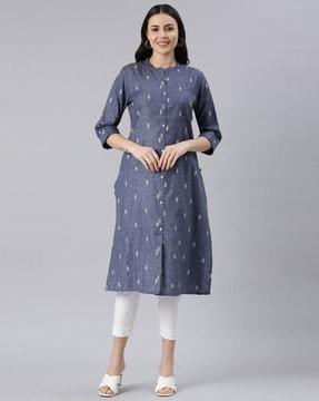 embellished straight kurta