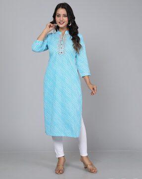 embellished straight kurta