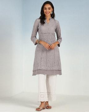 embellished straight kurta