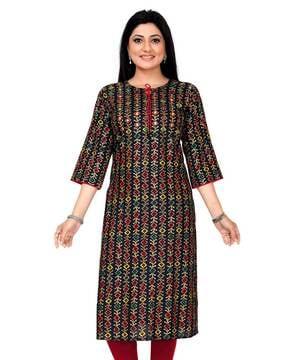 embellished straight kurta