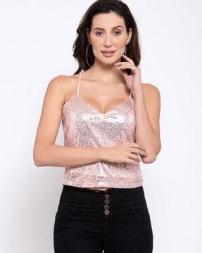 embellished strappy top