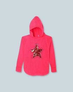 embellished sweatshirt with hood