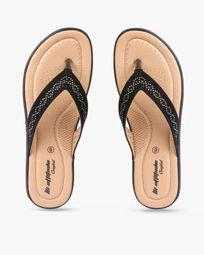 embellished t-strap flat sandals