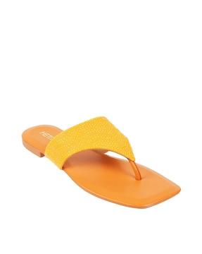 embellished thong flip-flops