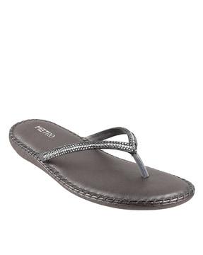 embellished thong-strap flat sandals