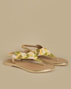 embellished thong-strap flat sandals