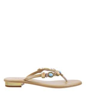 embellished thong-strap flat sandals