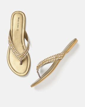 embellished thong-strap sandals