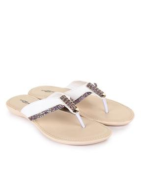 embellished thong-strap sandals