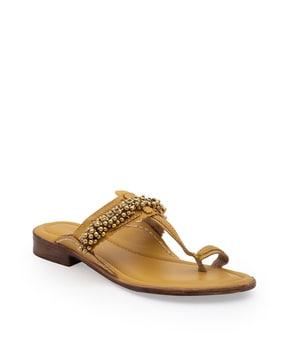 embellished toe-ring flat sandals 