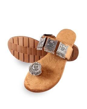 embellished toe-ring flat sandals