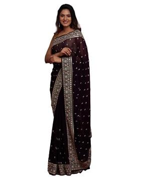 embellished traditional saree