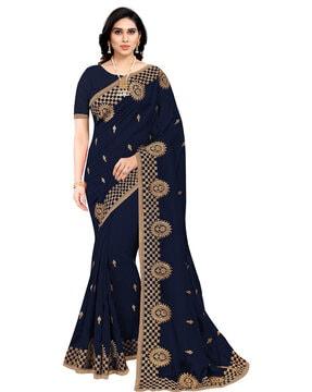 embellished traditonal saree