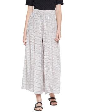 embellished wide leg palazzos