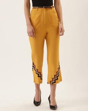 embellished wide-leg trousers