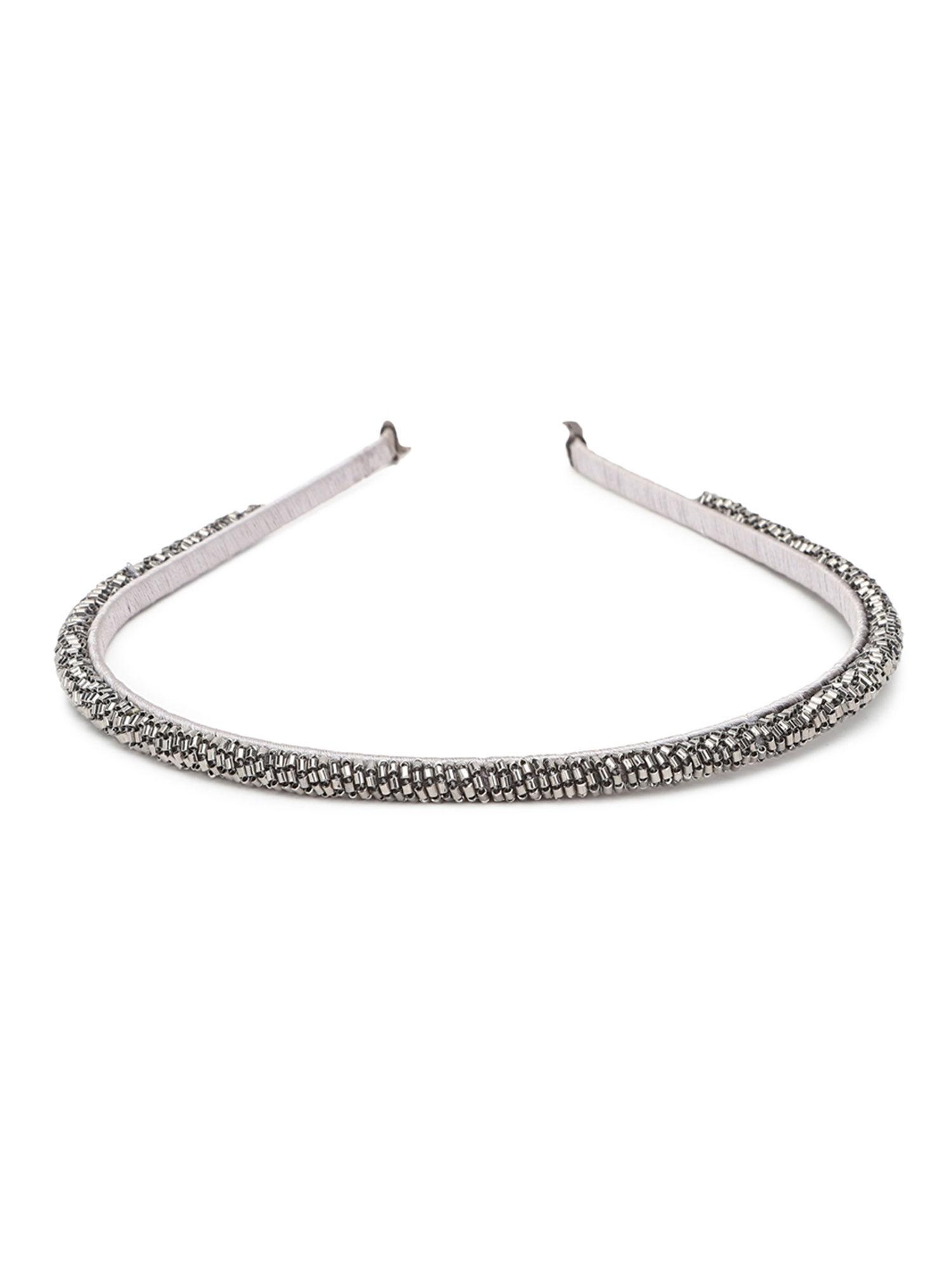 embellished women grey hair band