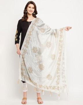 embellished woven dupatta