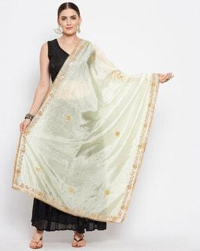 embellished woven dupatta