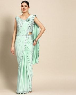 embellished woven saree