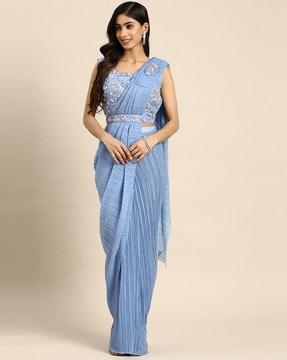embellished woven saree