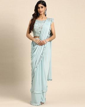 embellished woven saree