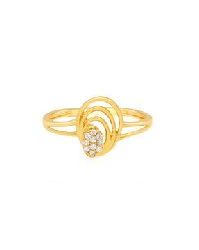 embellished yellow gold ring